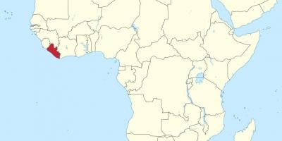 Карта на Либерија африка