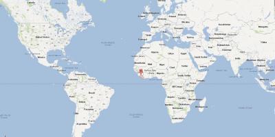 Либерија локација на мапата на светот