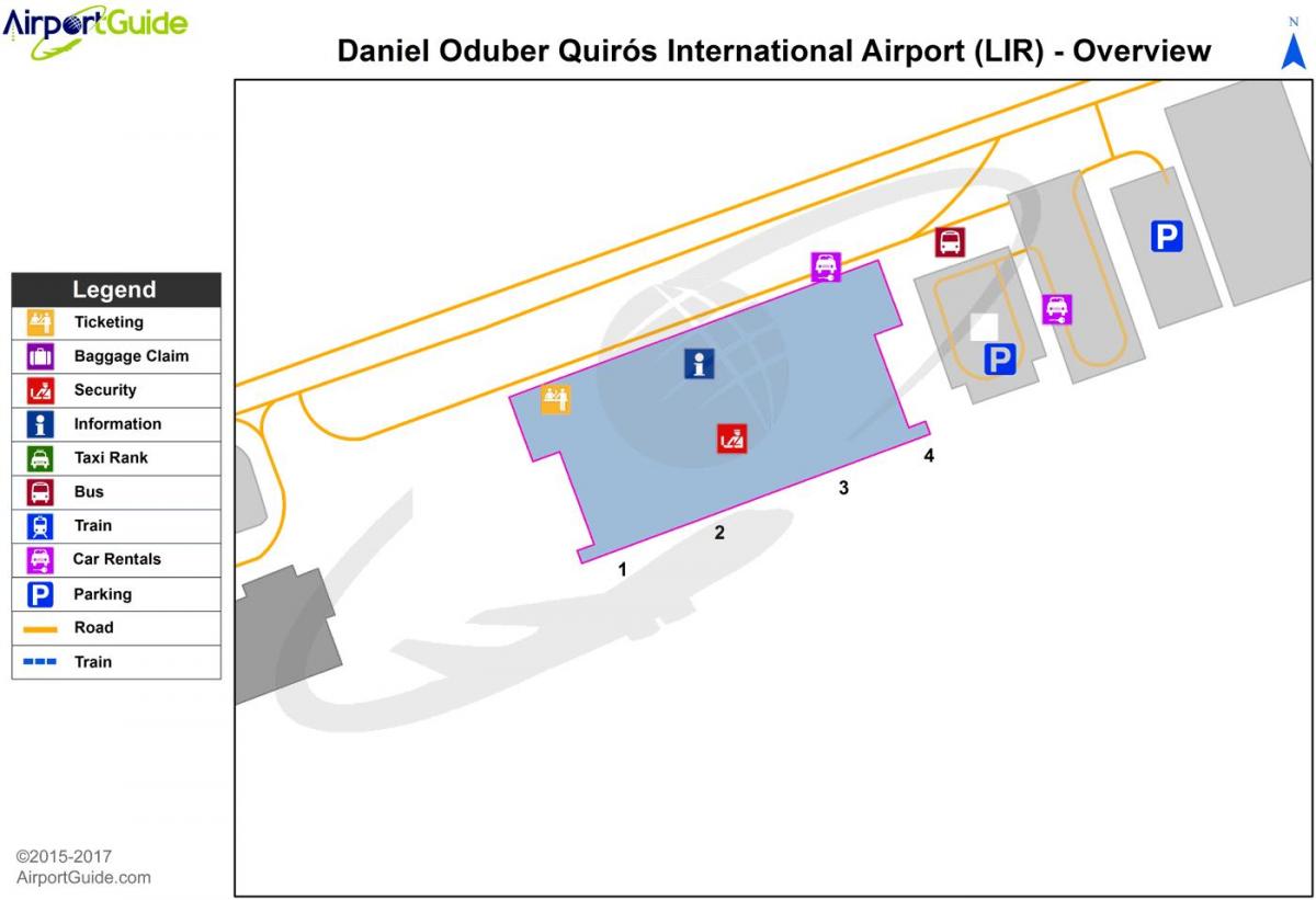 карта на Либерија аеродромски терминал